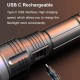 Фонарь PLD-008 WHITE LASER LED PM10-TG, Li-Ion аккум., power bank, индикация заряда, ЗУ Type-C, zoom, Box