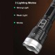 Фонарь PLD-008 WHITE LASER LED PM10-TG, Li-Ion аккум., power bank, индикация заряда, ЗУ Type-C, zoom, Box