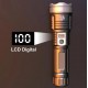 Фонарь PLD-008 WHITE LASER LED PM10-TG, Li-Ion аккум., power bank, индикация заряда, ЗУ Type-C, zoom, Box