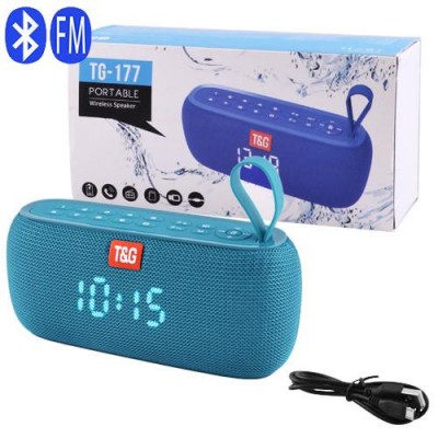 Bluetooth-колонка TG177, speakerphone, радио, PowerBank, часы, peacock