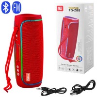 Bluetooth-колонка TG288 с RGB ПОДСВЕТКОЙ, speakerphone, радио, red