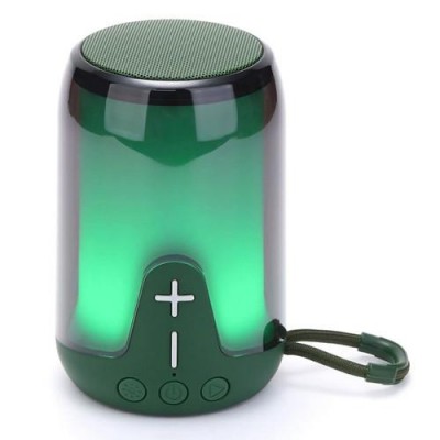 Bluetooth-колонка TG652 с RGB ПОДСВЕТКОЙ, speakerphone, радио, green
