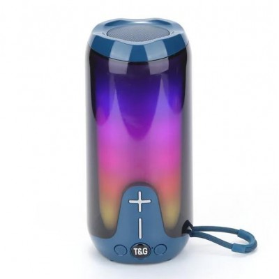 Bluetooth-колонка TG651 с RGB ПОДСВЕТКОЙ, speakerphone, радио, blue