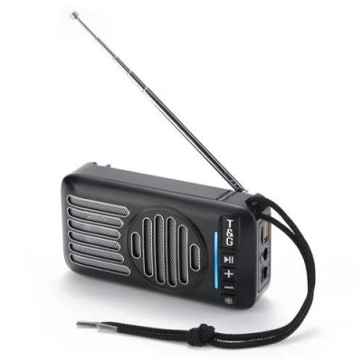 Bluetooth-колонка TG368, speakerphone, радио, солнечная батарея, black