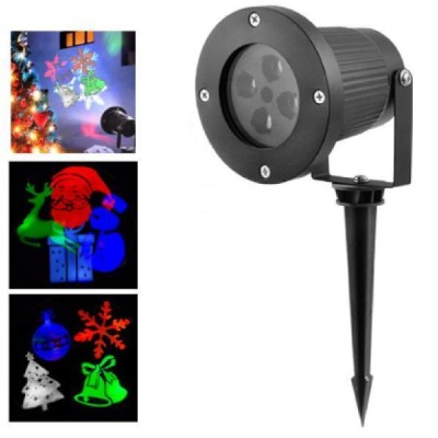 Светодиодный лазерный проектор 326-2, 12 изображений, 2 кронштейна, Waterproof