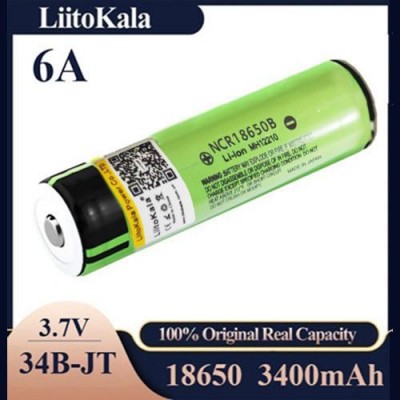 Аккумулятор 18650, LiitoKala NCR 34B-JT, 3400mAh, ОРИГИНАЛ