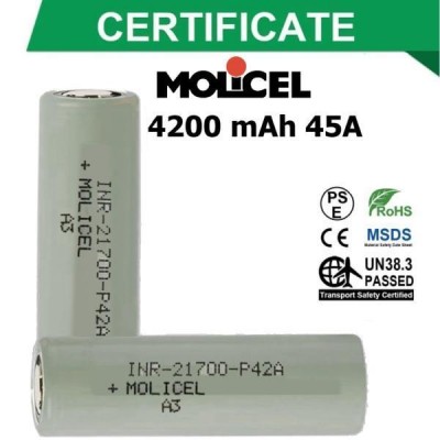 Аккумулятор 21700-P42A-P42A, Molicel, 4200mAh, 45A