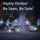 Светодиодный LED браслет безопасности  YD2307-COB(white+red), Waterproof, Li-Ion аккумулятор., ЗУ Type-C