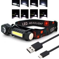 Фонарь налобный KX-212-XPE+5SMD, Li-Ion аккум., Waterproof, ЗУ microUSB