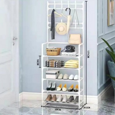 Напольная стойка - вешалка для одежды и обуви WH9106-4 White