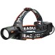 Фонарь налобный NIGHT VISION FLUORESCENCE BL-T207-TG, 2x18650, 1 режим, ЗУ Type-C, zoom