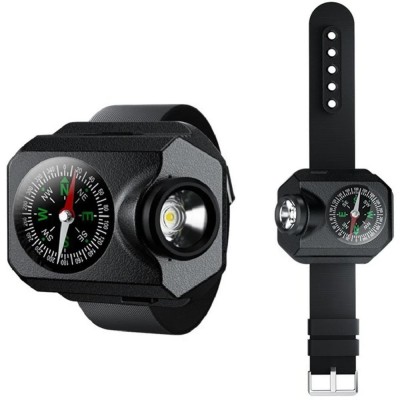 Фонарь на руку W04-LED,  Li-Ion аккум., ЗУ Type-C, компас, Box