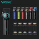 Аккумуляторная машинка для стрижки (clipper) VGR V-001 BLACK, 10 насадок, 9000 RPM, 4600 mAh, LED light, LED
