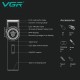 Аккумуляторная машинка для стрижки (clipper) VGR V-001 BLACK, 10 насадок, 9000 RPM, 4600 mAh, LED light, LED