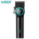 Аккумуляторная машинка для стрижки (clipper) VGR V-001 BLACK, 10 насадок, 9000 RPM, 4600 mAh, LED light, LED