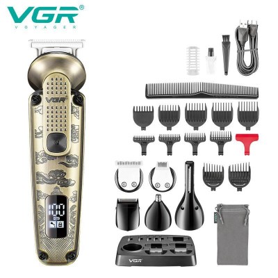 Набор для стрижки VGR 6 в 1 V-095, 16 насадок, LED display