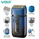 Электробритва VGR V-362 BLACK шейвер, двойное лезвие, триммер, IPX6, LED Display