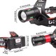 Фонарь налобный NIGHT VISION FLUORESCENCE 8083 1 РЕЖИМ WHITE LASER LED PM10-TG+COB, 2x18650, ЗУ Type-C, zoom