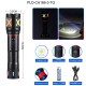 Фонарь PLD-CA166-3 1 РЕЖИМ WHITE LASER LED PM10-TG, 1х18650, индикация заряда, ЗУ Type-C, zoom, Box