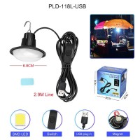 LED лампа 118L-19SMD, кабель 2.9 м, крюк, магнит, питание от USB