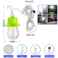 LED лампа V07-COB, кабель 3 м, крюк, питание от USB/Type-C