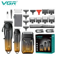 Комплект VGR 3 в 1 V-644 аккумуляторная машинка для стрижки (clipper), триммер и электробритва (шейвер)