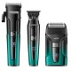 Комплект VGR 3 в 1 V-694 GREEN аккумуляторная машинка для стрижки (clipper), триммер и электробритва (шейвер)