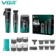 Комплект VGR 3 в 1 V-694 GREEN аккумуляторная машинка для стрижки (clipper), триммер и электробритва (шейвер)