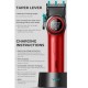 Аккумуляторная машинка для стрижки (clipper) VGR V-001 RED, 10 насадок, 9000 RPM, 4600 mAh, LED light, LED