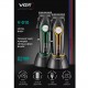 Аккумуляторная машинка для стрижки (clipper) VGR V-010 GREEN, 6 насадок, 7500 RPM, 2600 mAh, LED display