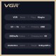 Аккумуляторная машинка для стрижки (clipper) VGR V-027, 8 насадок, 7000 RPM, 2600 mAh, LED display