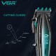 Аккумуляторная машинка для стрижки (clipper) VGR V-270, 6 насадок, 9000 RPM, 2500 mAh, LED display