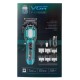 Аккумуляторная машинка для стрижки (clipper) VGR V-600 BLACK, 6 насадок, регулятор высоты, LED display, 7000 RPM