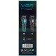 Аккумуляторная машинка для стрижки (clipper) VGR V-600 BLACK, 6 насадок, регулятор высоты, LED display, 7000 RPM