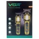 Комплект VGR 2 в 1 V-600&900 GOLD, аккумуляторная машинка для стрижки (clipper) и триммер, 10 насадок, LED