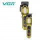 Комплект VGR 2 в 1 V-600&900 GOLD, аккумуляторная машинка для стрижки (clipper) и триммер, 10 насадок, LED