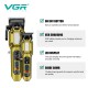 Комплект VGR 2 в 1 V-600&900 GOLD, аккумуляторная машинка для стрижки (clipper) и триммер, 10 насадок, LED