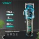 Аккумуляторная машинка для стрижки (clipper) VGR V-685, 4 насадки, LED display