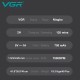 Триммер VGR V-900 BLACK, 4 насадки, LED display, 7000 RPM