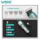 Триммер VGR V-900 BLACK, 4 насадки, LED display, 7000 RPM