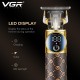 Триммер VGR V-942 BROWN, 4 насадки, LED display