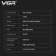 Триммер VGR V-942 BROWN, 4 насадки, LED display