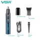 Триммер VGR 2 в 1 V-626 BLUE, 2 насадки (для носа и волос)