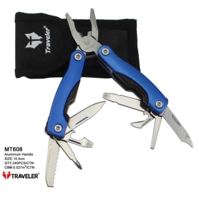 Многофункциональный нож (мультитул) Traveler MT-608 Blue/Black/Grey 10,5см