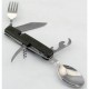 Набор туристический нож, вилка, ложка, открывалка, штопор Traveler 12см K605