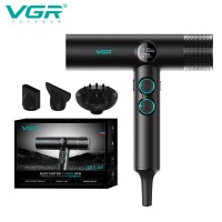 Фен профессиональный VGR V-401 BLACK, 40 уровней обдува 70000 - 110000 RPM, 40 уровней температуры 60°C -