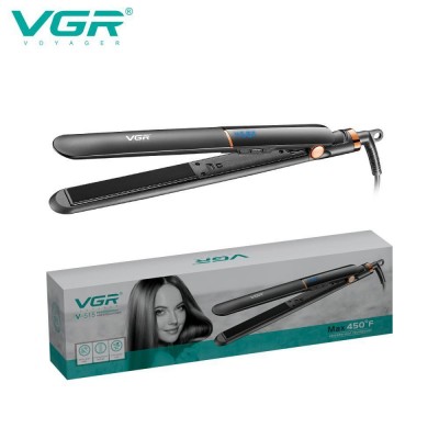 Плойка VGR V-515 BLACK, температура от 100°C до 210°C, керамическое покрытие, LED display, 50 Вт