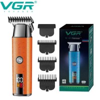 Триммер VGR V-943 ORANGE, 3 насадки, LED Display