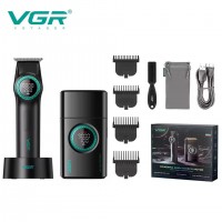 Комплект VGR 2 в 1 V-977&V-377 BLACK, триммер и шейвер