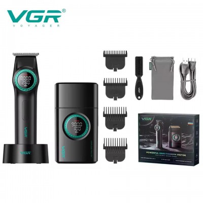 Комплект VGR 2 в 1 V-977&V-377 BLACK, триммер и шейвер